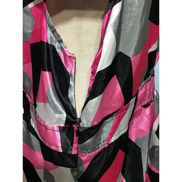 Serenade New York XL Pink Black Geometric Tunic Top - Picture 4 of 8